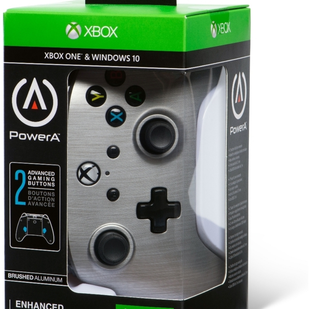 PowerA Enhanced Wired Controller for Xbox One and Windows 10 Brushed Aluminum - Picture 15 of 16